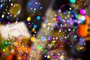 разноцветные мыльные пузыри